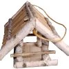 Futterhaus Zum Aufhängen Mit Schilfdach -Haustierprodukte 70140futterhausbirkeseilaktionsmodell27x25x23cm